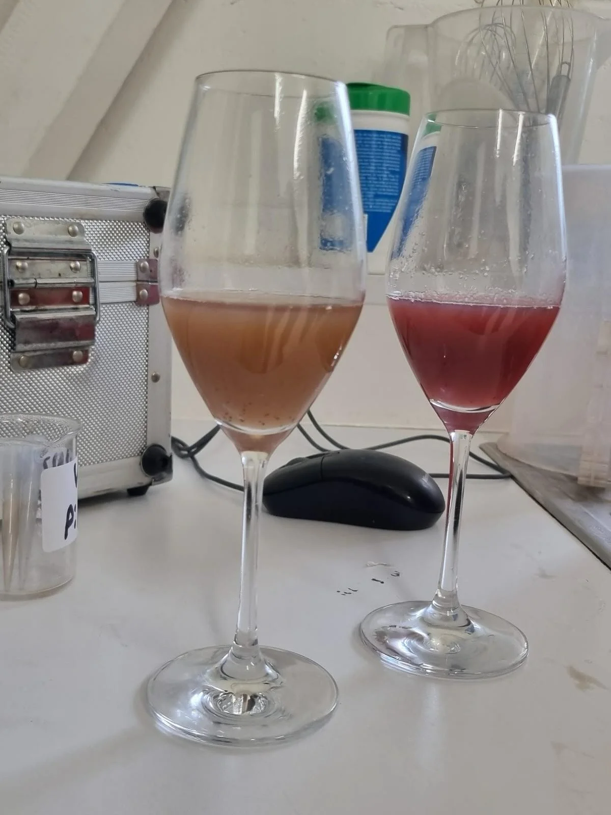 For those of you interested in the process&hellip;

We&rsquo;ve just been down to Litmus Wines at Denbies Wine Estate to check how our grapes are coming along. The team there ran some tests on the juice from both our grape varieties &mdash; Pinot Noi