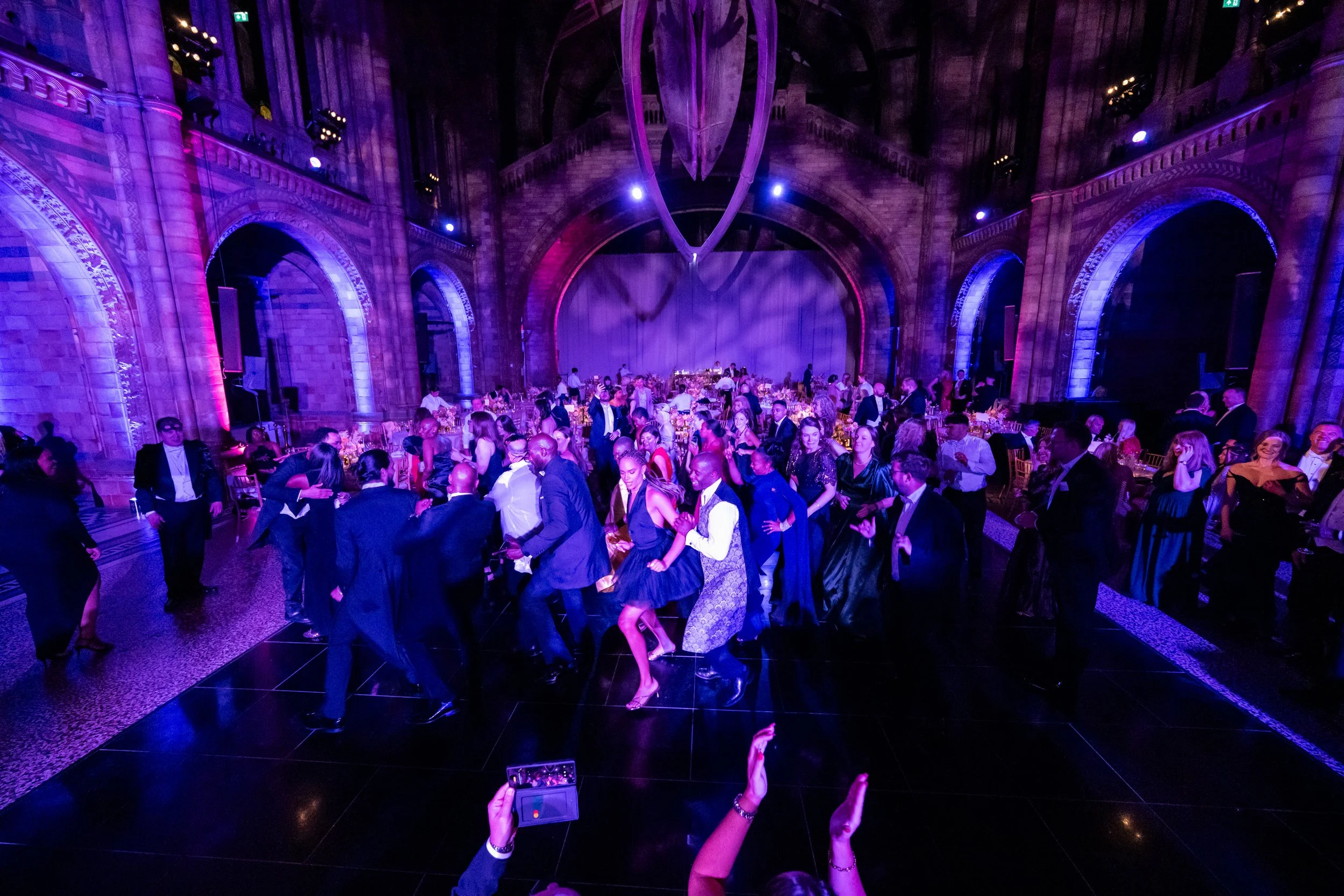 Guests dancing at a gala in London