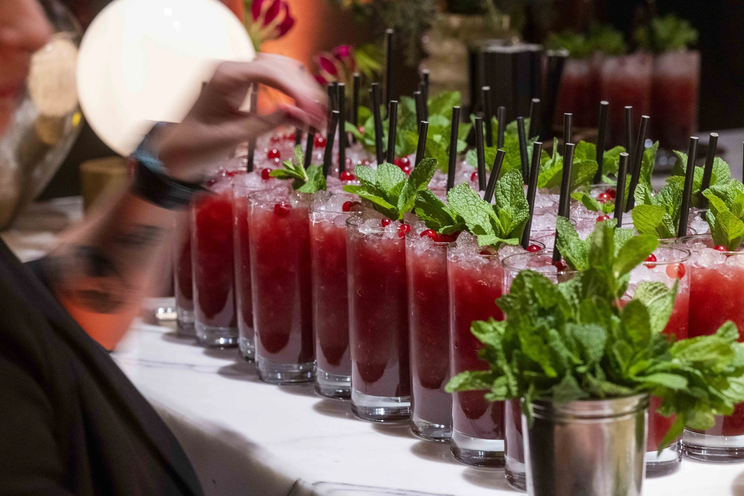 Festive drinks at German Gymnasium