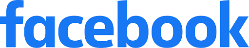 Das Facebook-Logo in blauer Schrift auf weißem Hintergrund.