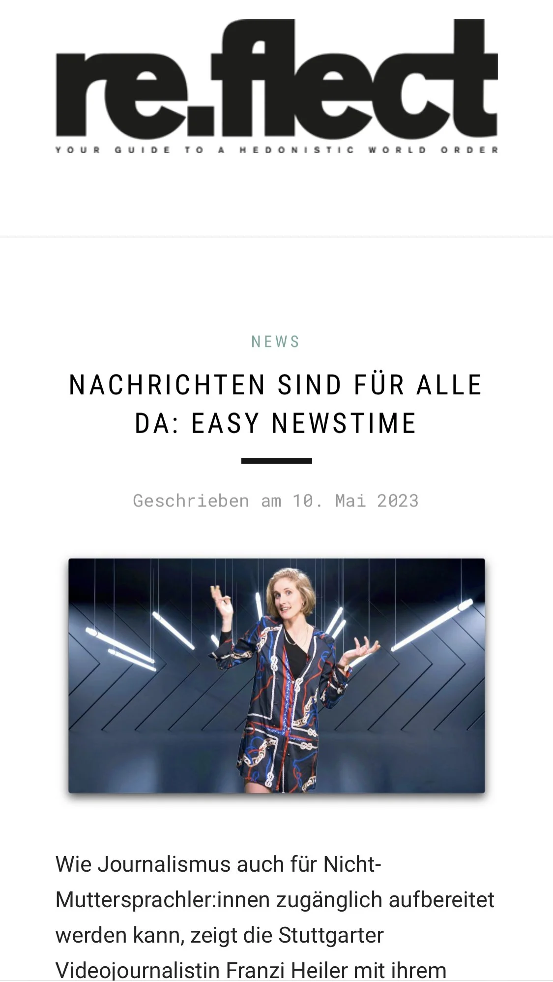 10.05.2023: Beitrag im re.flect-Magazin