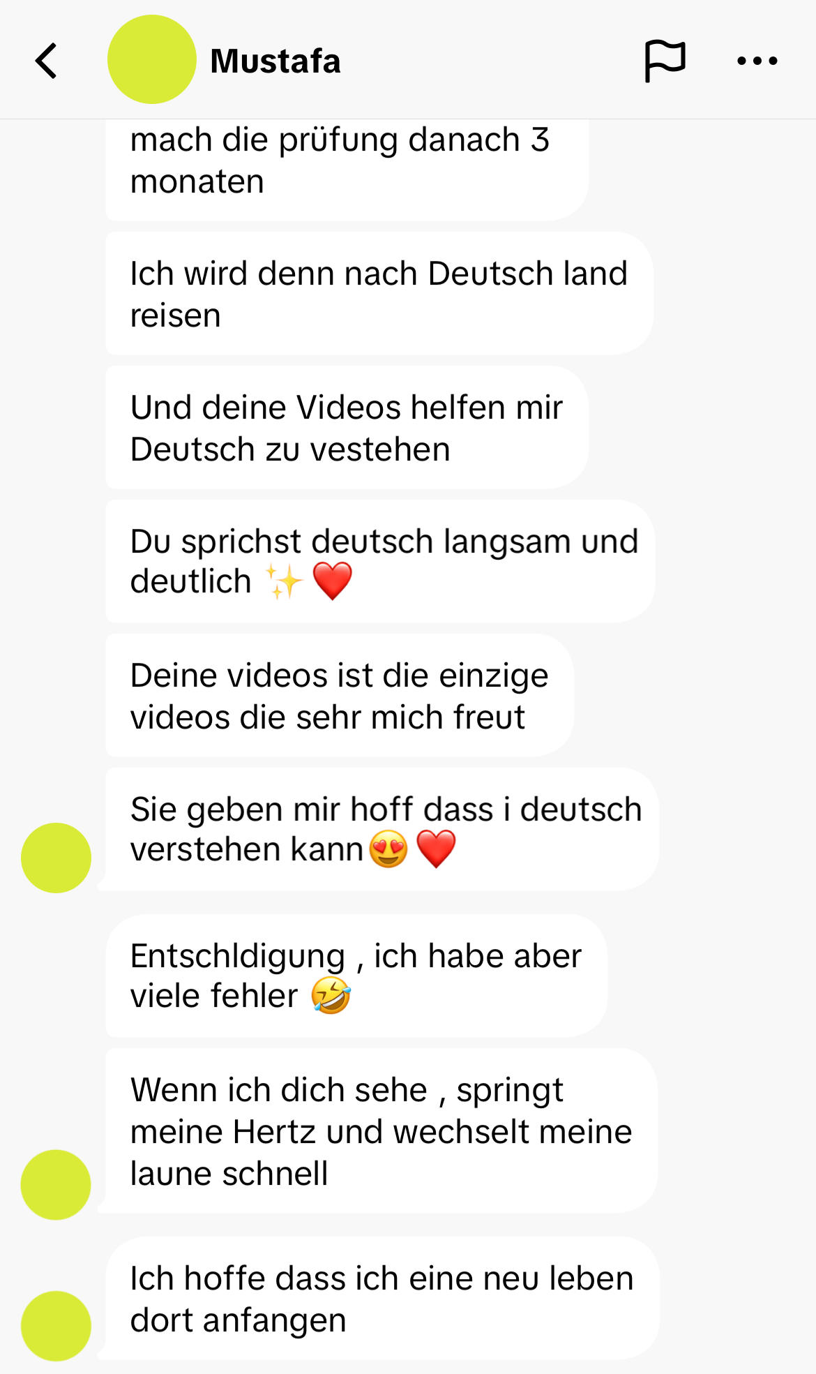 Nachricht eines Zuschauers