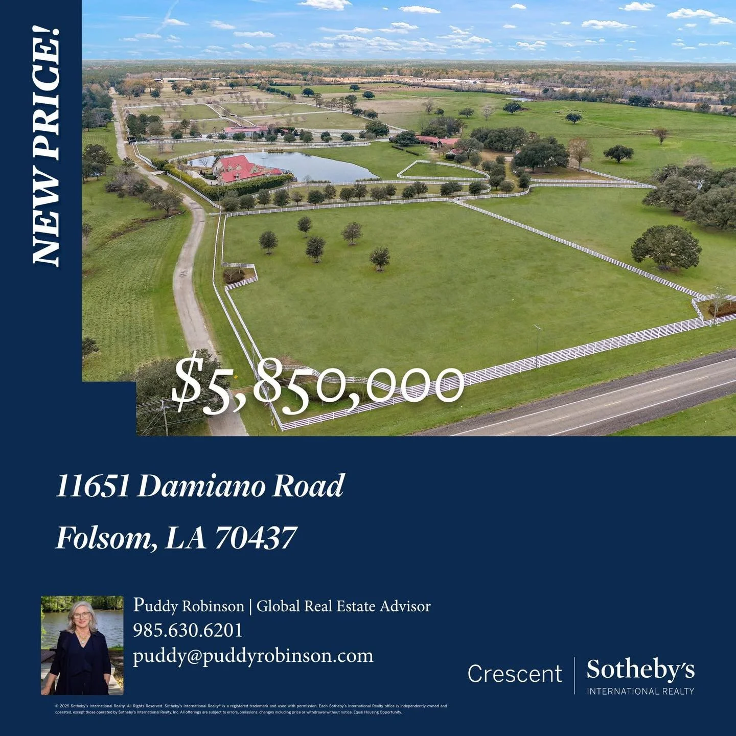 New price. ✨ #horsefarmforsale #worldclass #locatednearNewOrleans #sirsinclair #gorgeous
