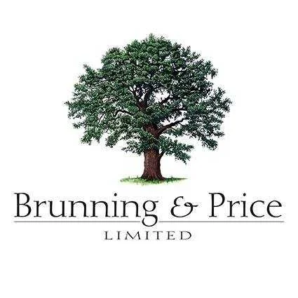 A logo featuring a large green tree with a brown trunk above the text 'Brunning & Price LIMITED'.
