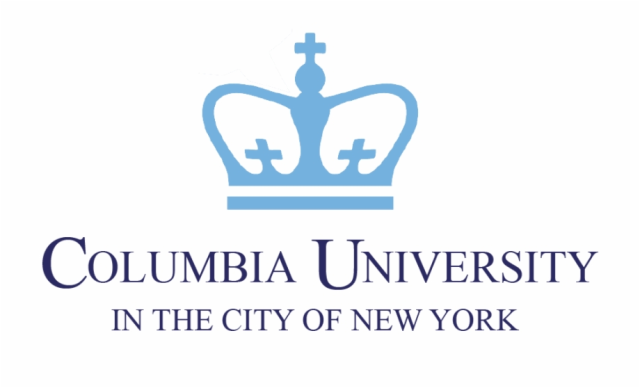 Columbia University logo with a blue crown and the text 'Columbia University in the City of New York'.