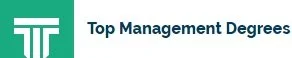 Top Management Degrees logo with teal and white colors