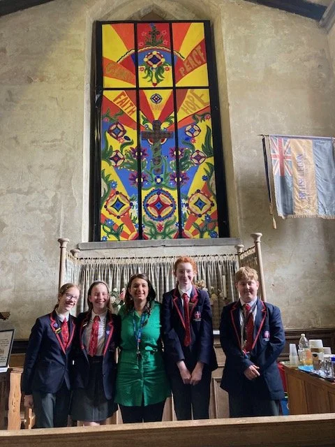Christ Church Academy visit to see their painting in place