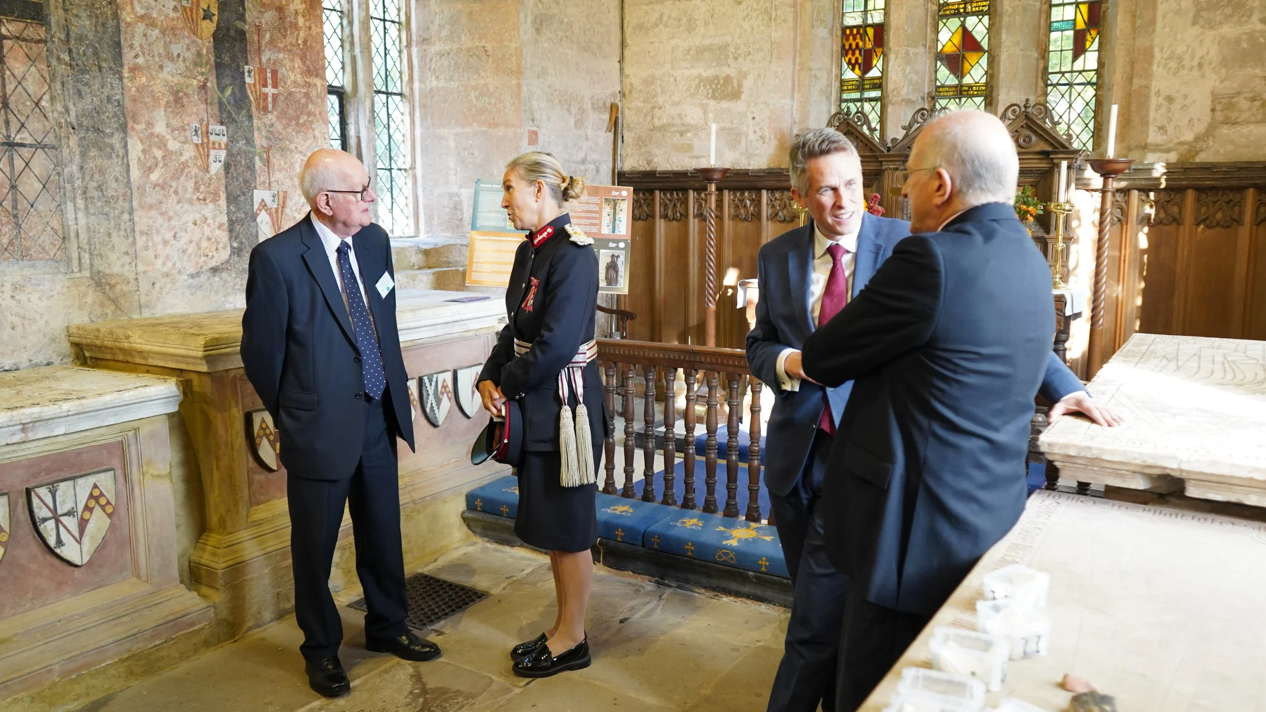 Guests chatting in the Chancel