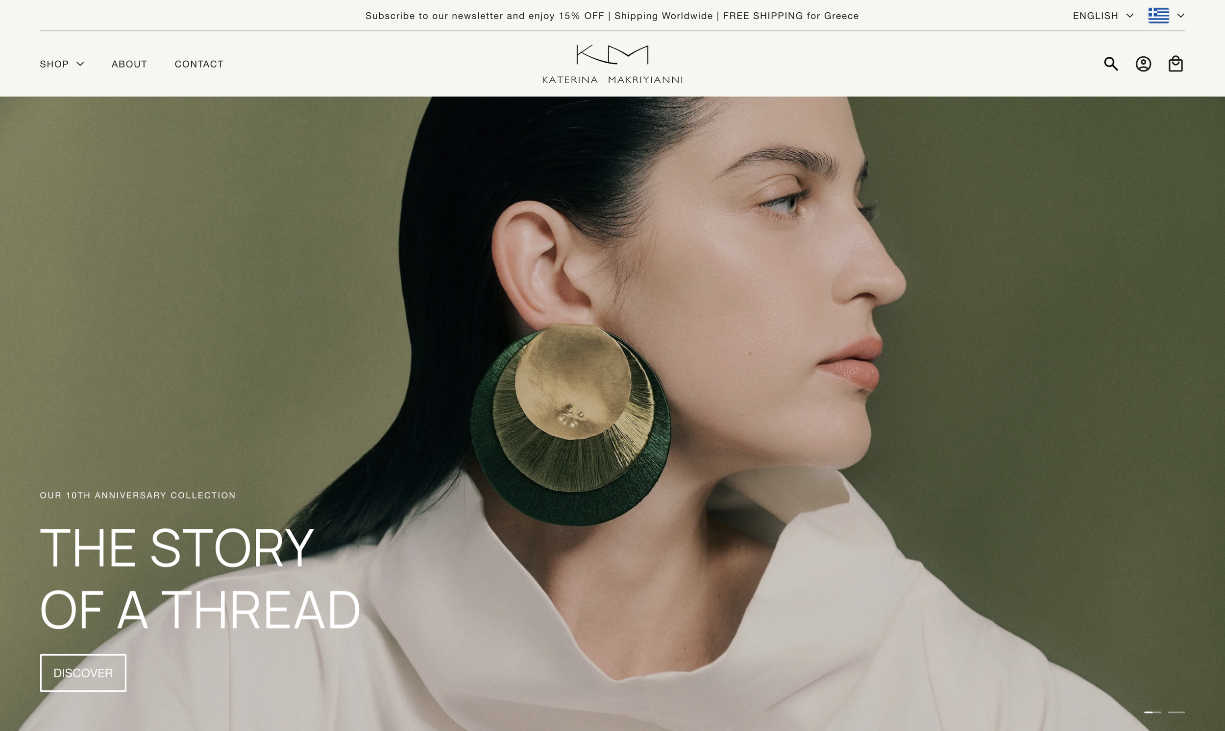 E-shop design for Katerina Makriyianni