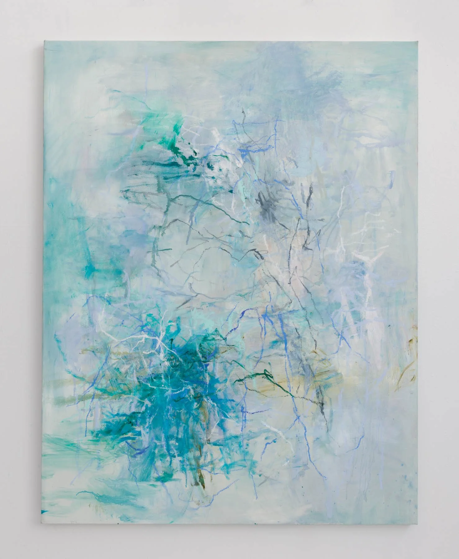 Scaffold #1, 2023, oil on linen, 54 x 42 inches