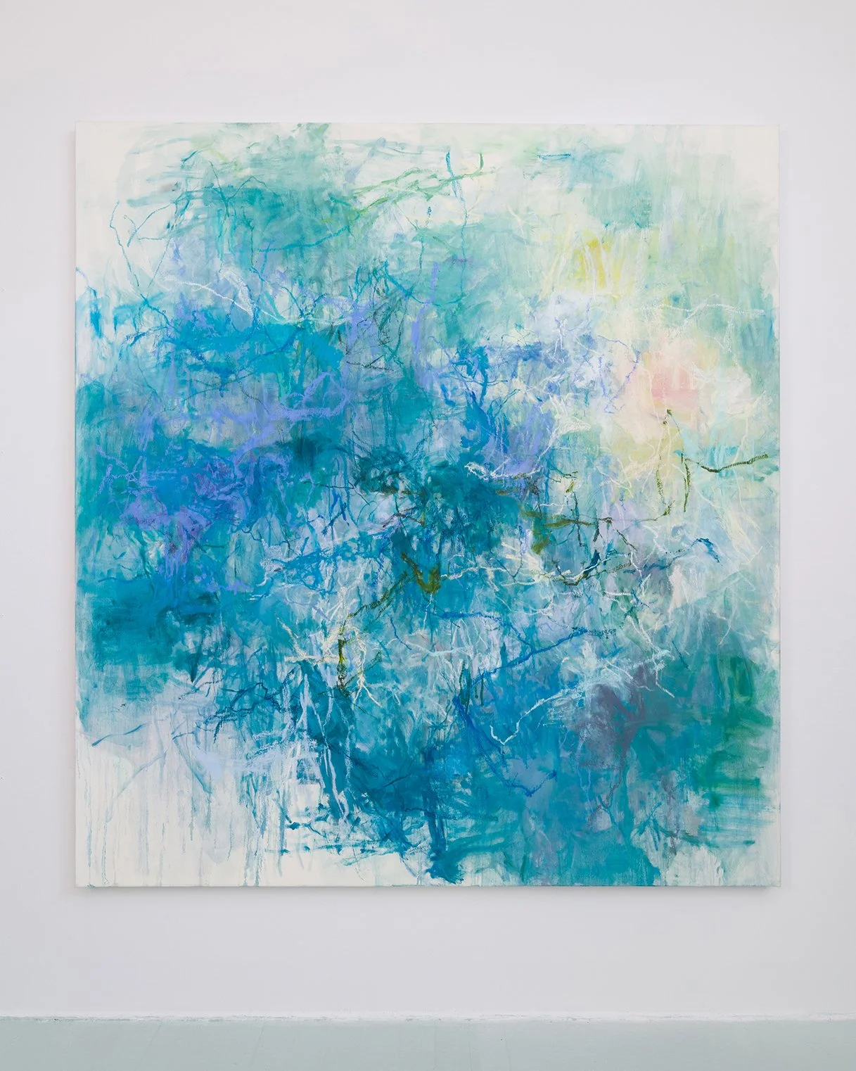 Rain Case, 2023–2024, oil on canvas, 76 x 70 inches