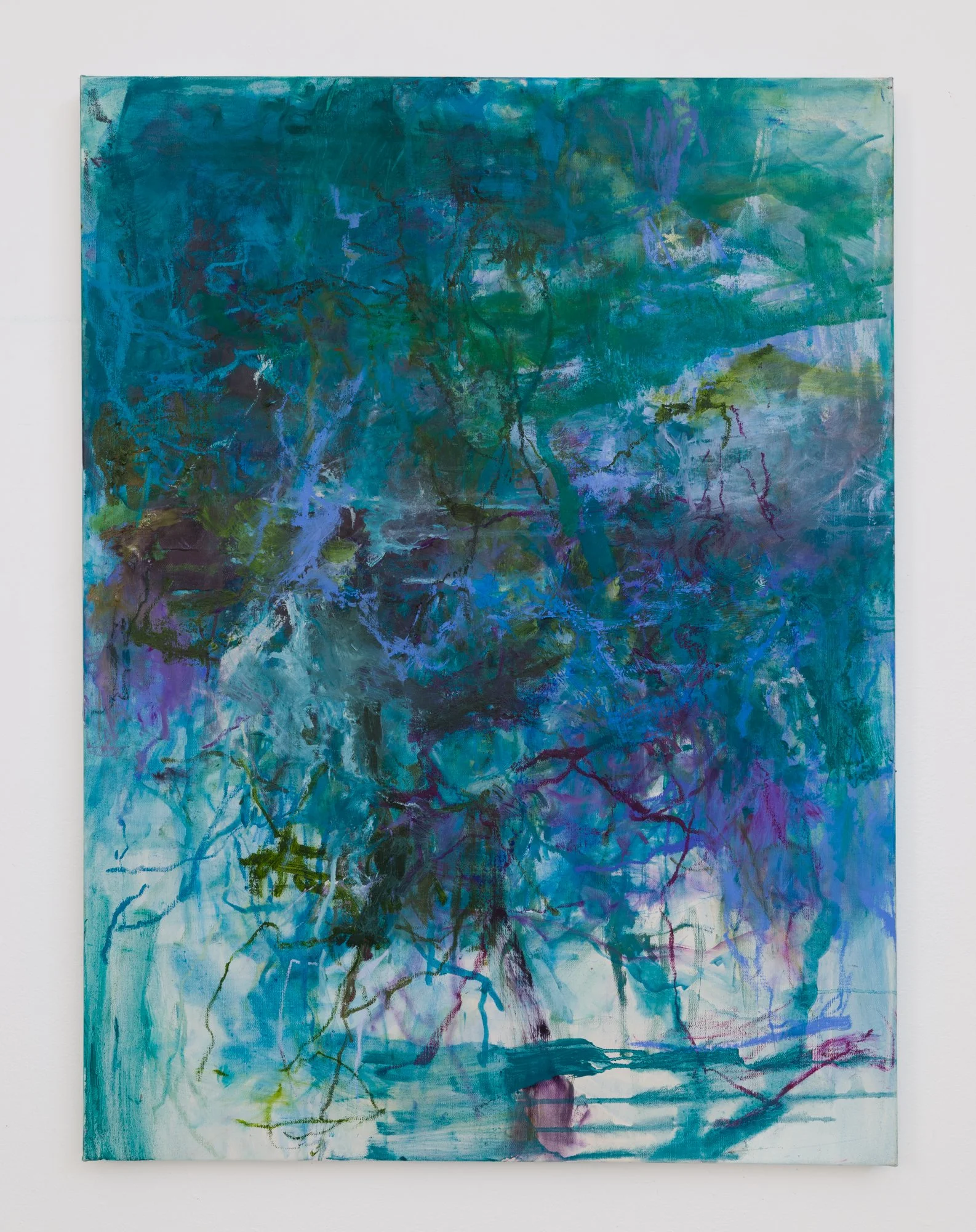 Spruce Shadow, 2024, oil on linen, 40 x 30 inches