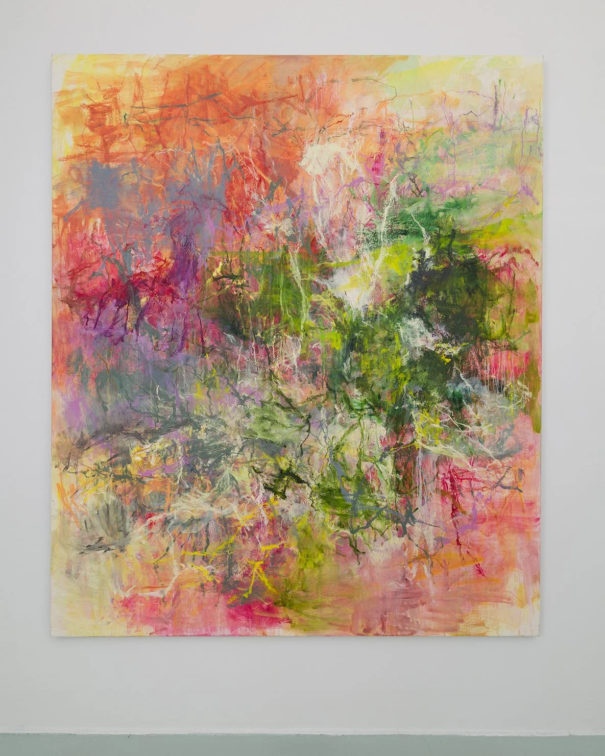 Voiceover, 2024, oil on linen, 76 x 64 inches
