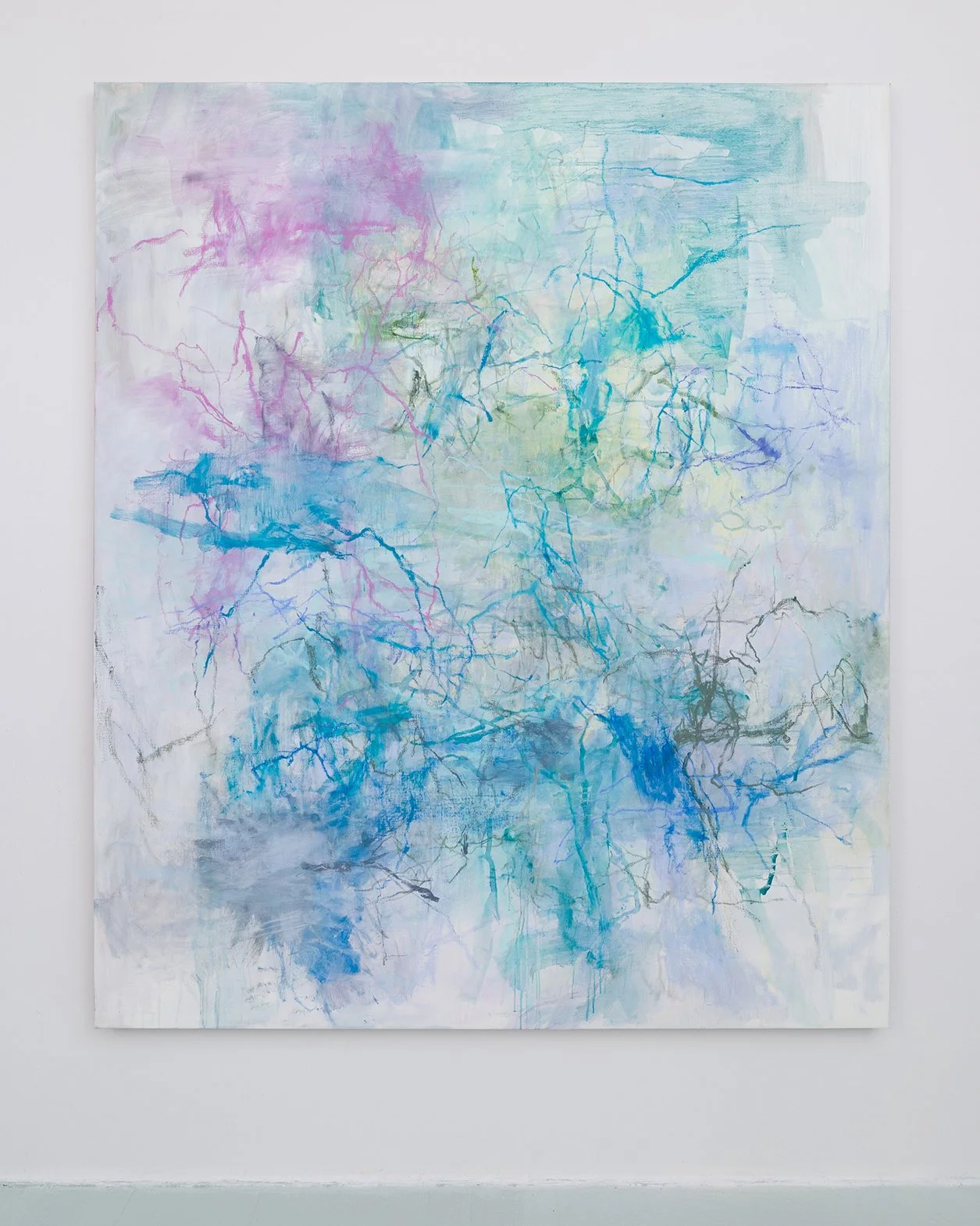 Ice Pruning, 2024, oil on linen, 76 x 64 inches
