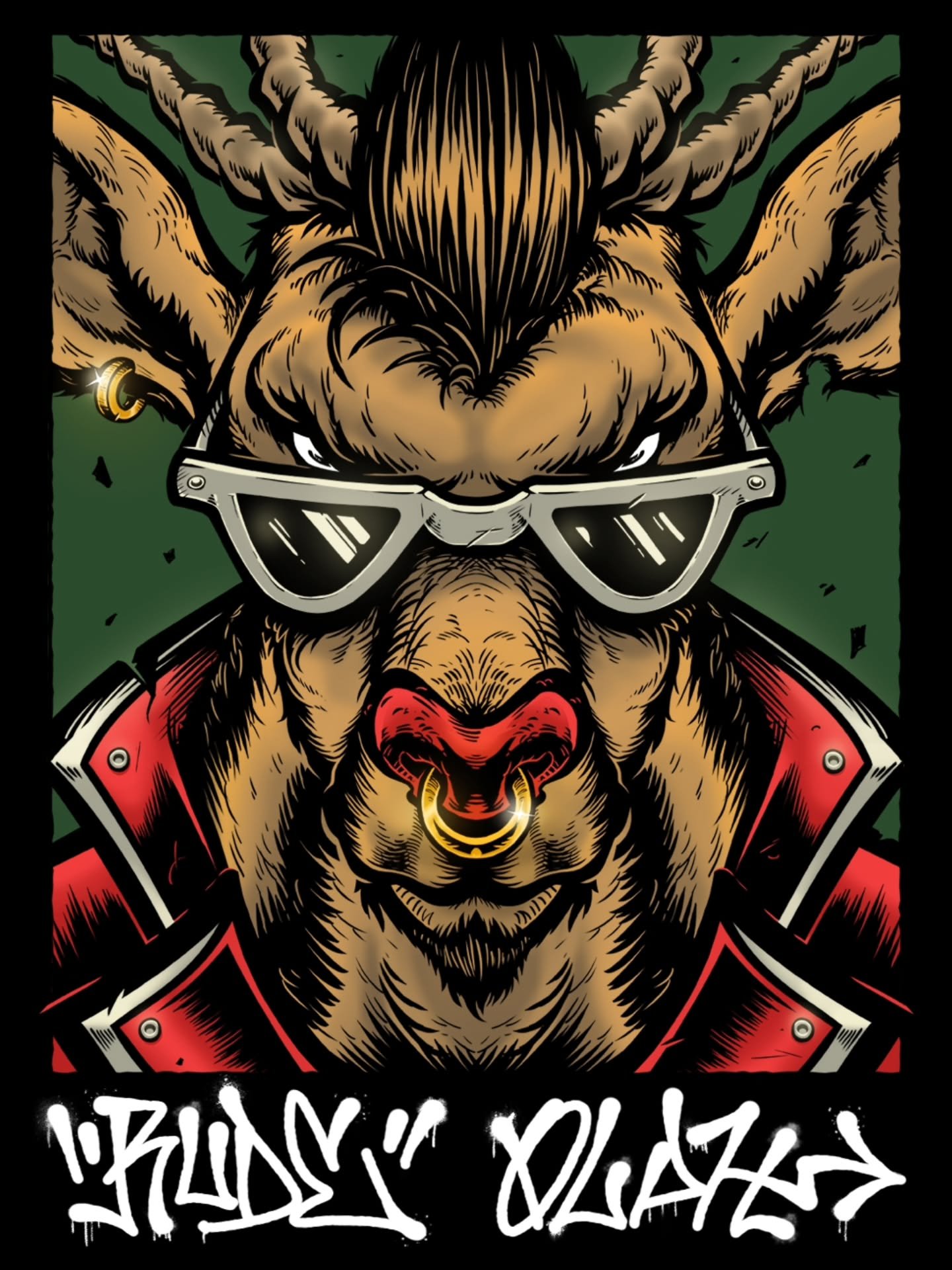 &ldquo;Rude&rdquo; Olph doesn&rsquo;t wish you anything. 😎

#billiasbrosdesignco #graphicdesign #illustration #rudolph #christmas2025