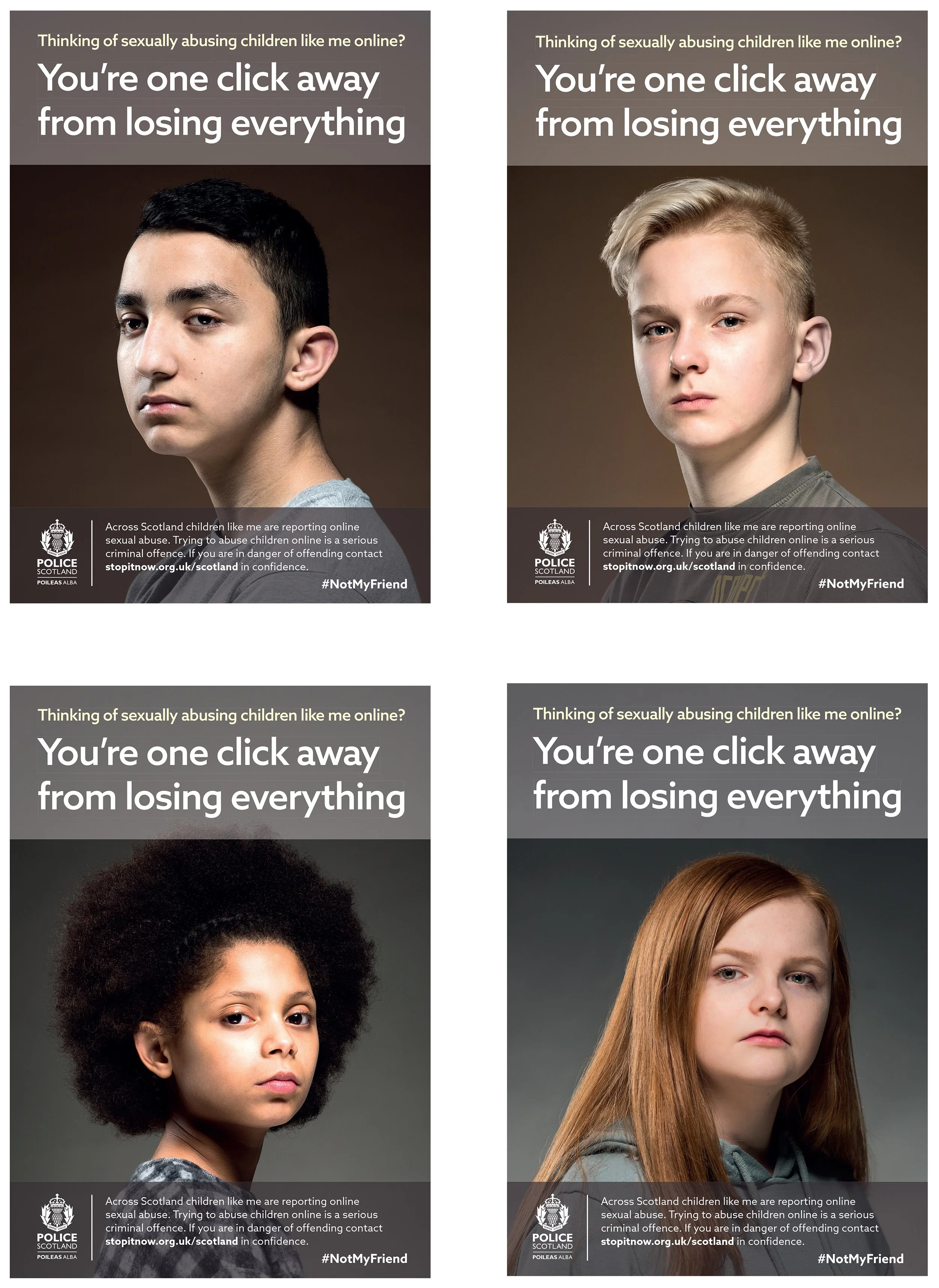 Poster campaign for Police Scotland