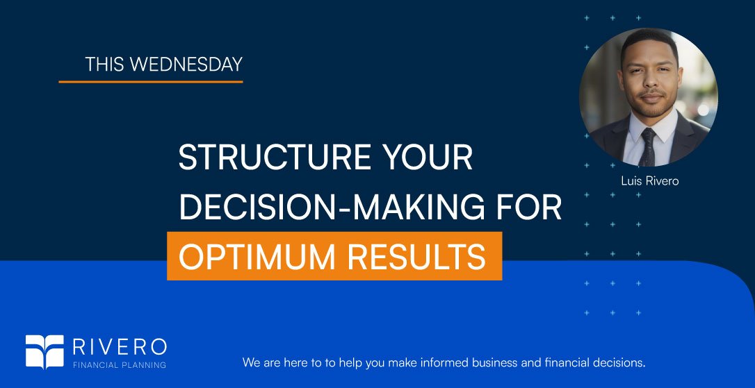 LinkedIn Post Structure your decision making for optimal results