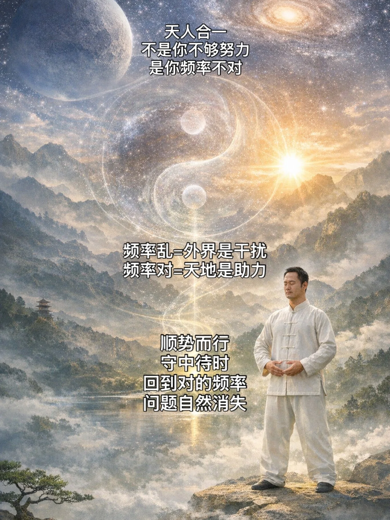 想瘦却瘦不下来？
身体很多毛病？
情绪不稳？
长期失眠？

不是你不够努力
是你在&ldquo;逆势而行&rdquo;

从【内在导航】来看
问题的根，不只是身体或情绪
而是你的频率乱了

2026 丙午年 火气旺
地球与宇宙磁场在变化
人，本来就会受到环境与天地影响

道德经、易经讲的就是这回事
人要观天，顺天而行

当人顺着天的节奏
春生、夏长、秋收、冬藏
身体顺 情绪稳 睡得好
自然会瘦

这叫【顺势而行】

但如果你一直逆
该休息不休息
该动不动
该放不放
身体一定出问题

为什么练功可