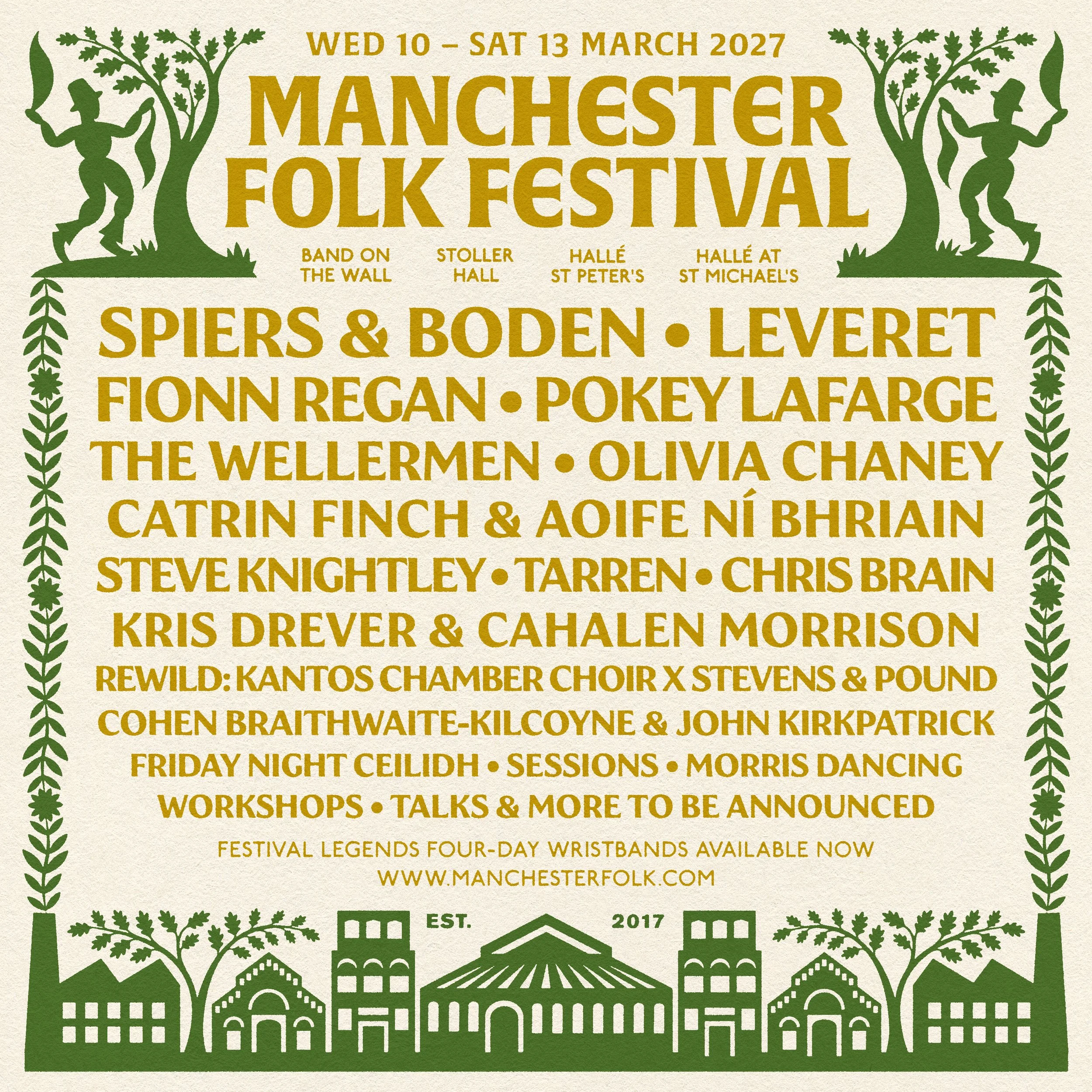 Manchester Folk Festival Celebrates 10 Years with Fionn Regan, Pokey LaFarge, Spiers &amp; Boden, Olivia Chaney &amp; More Announced