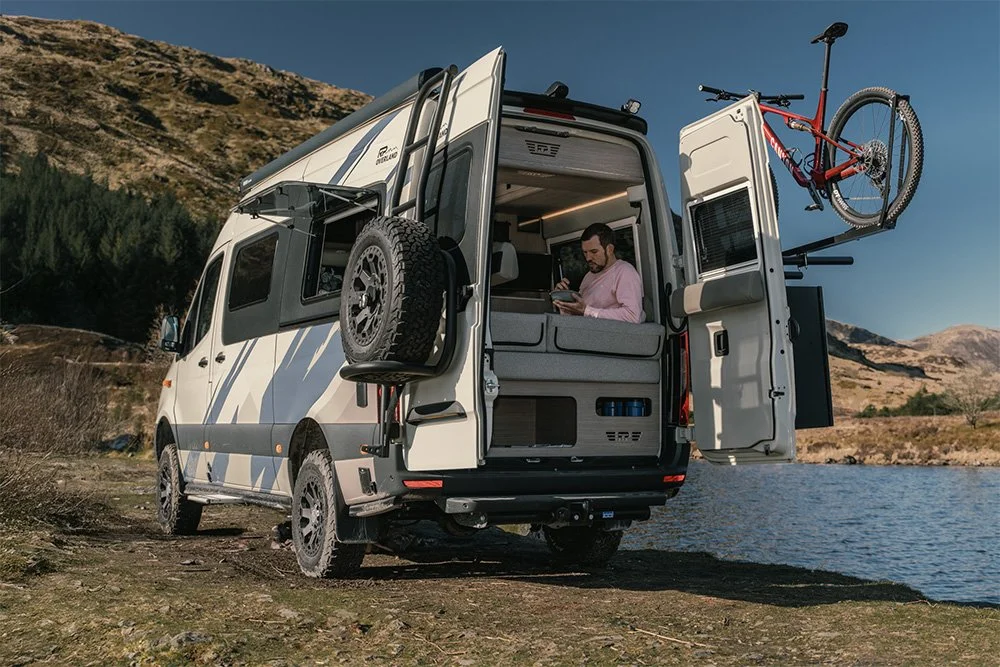 RP Motorhomes Rebel Raid 4x4 AWD rear doors cycle carrier MULE storage solutions off-grid off-road relaxing van life