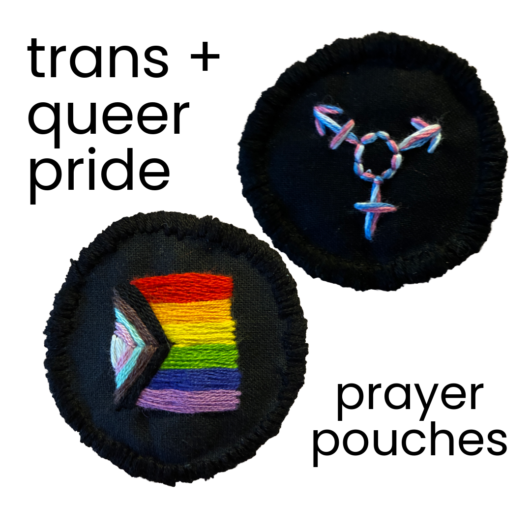 trans + queer pride prayer pouches