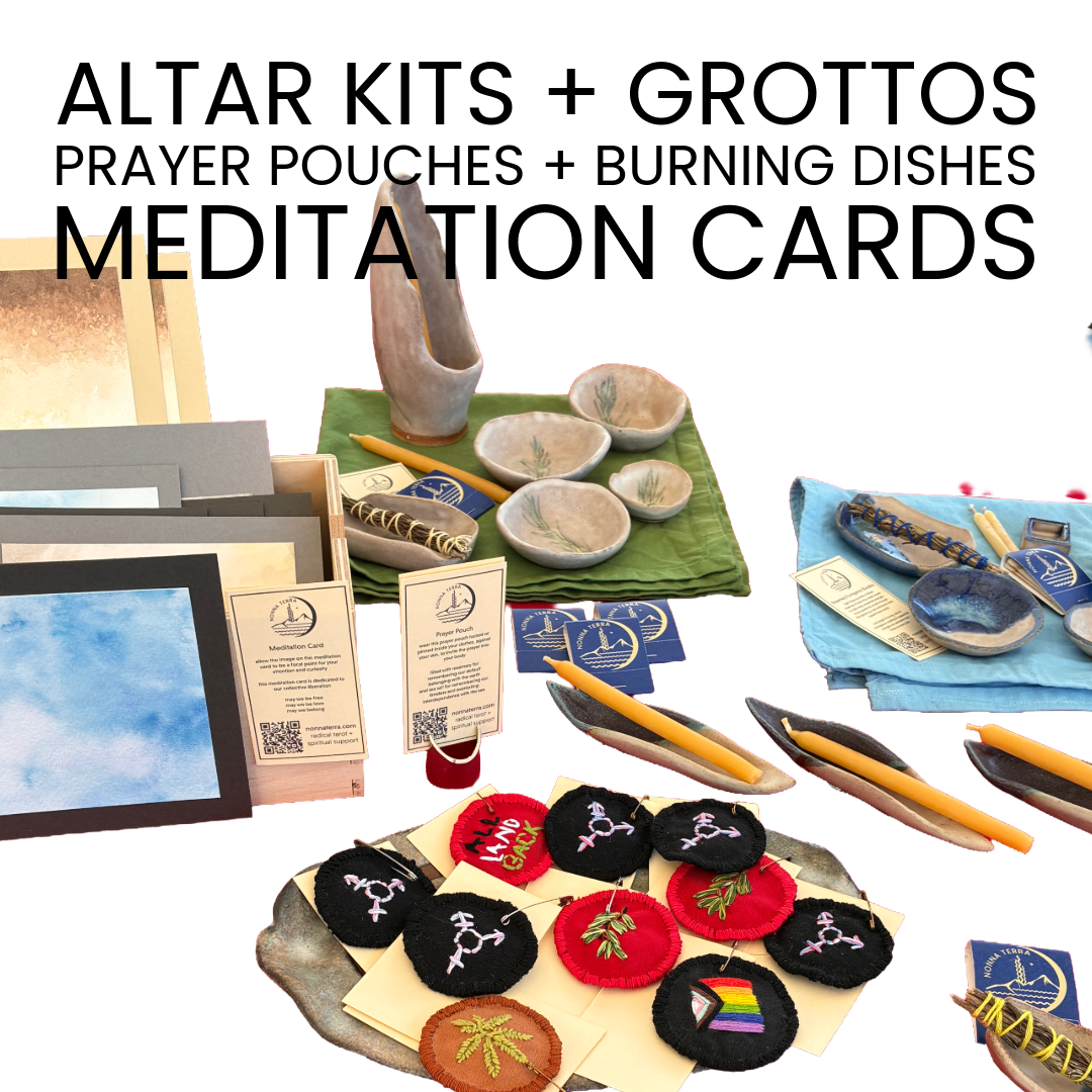 altar kits + grottos + prayer pouches + burning dishes + meditation cards