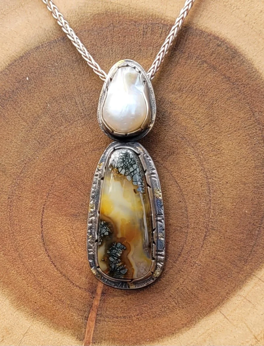 Arianna Bara Pearl and Chalcedony with 24kt fold.jpg