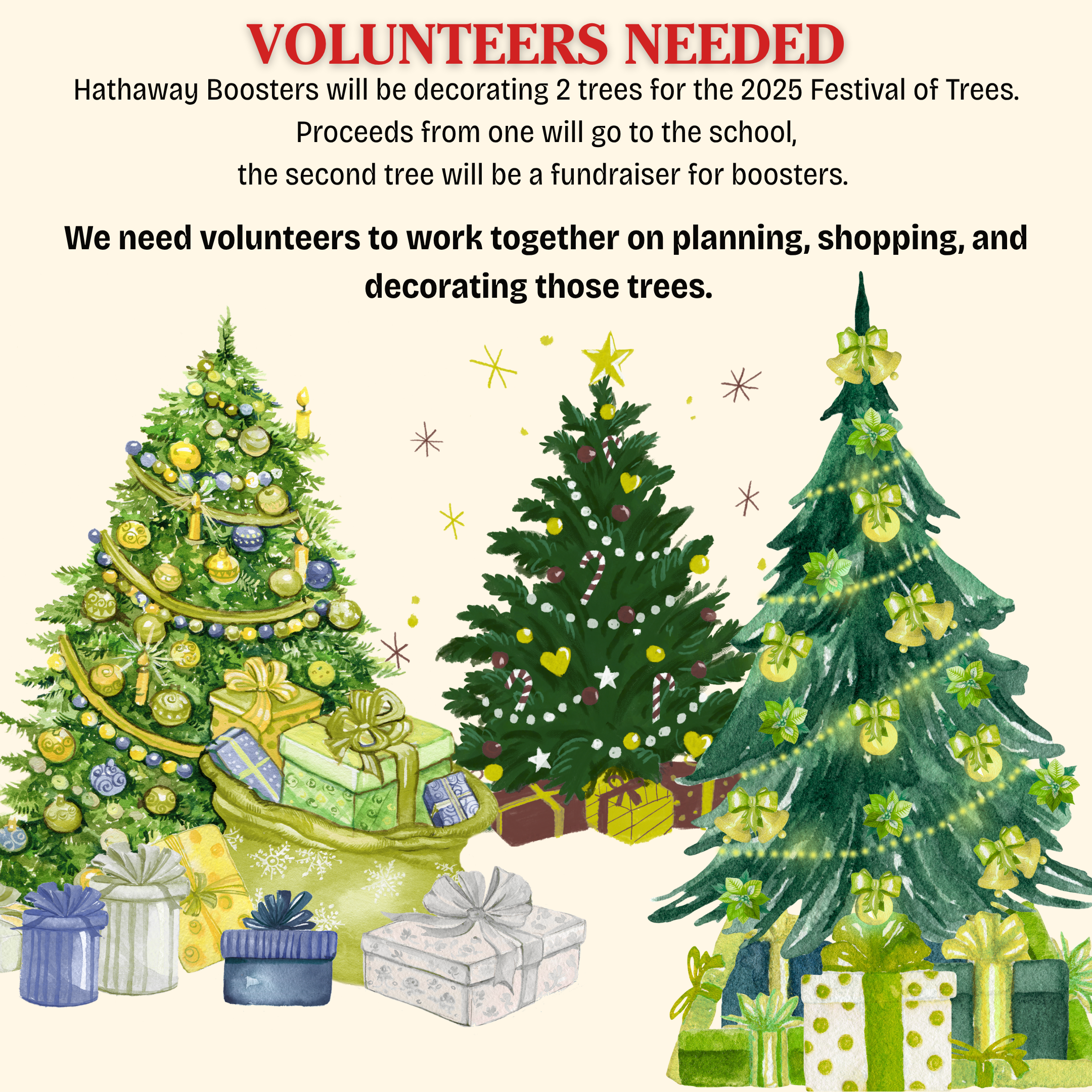 Boosters Trees - Festival of Trees