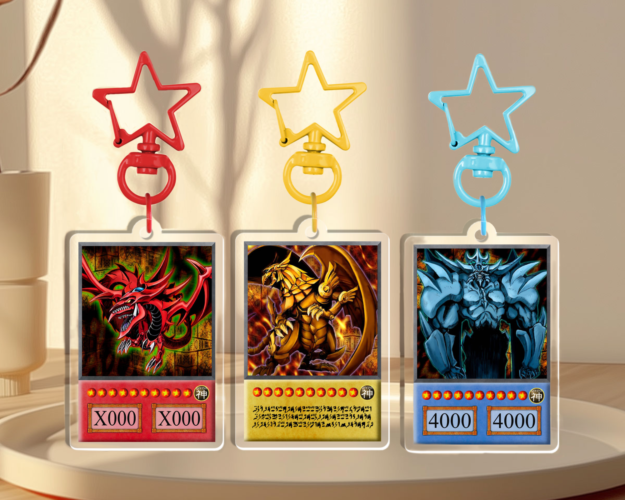 Egyptian God Cards Keychains