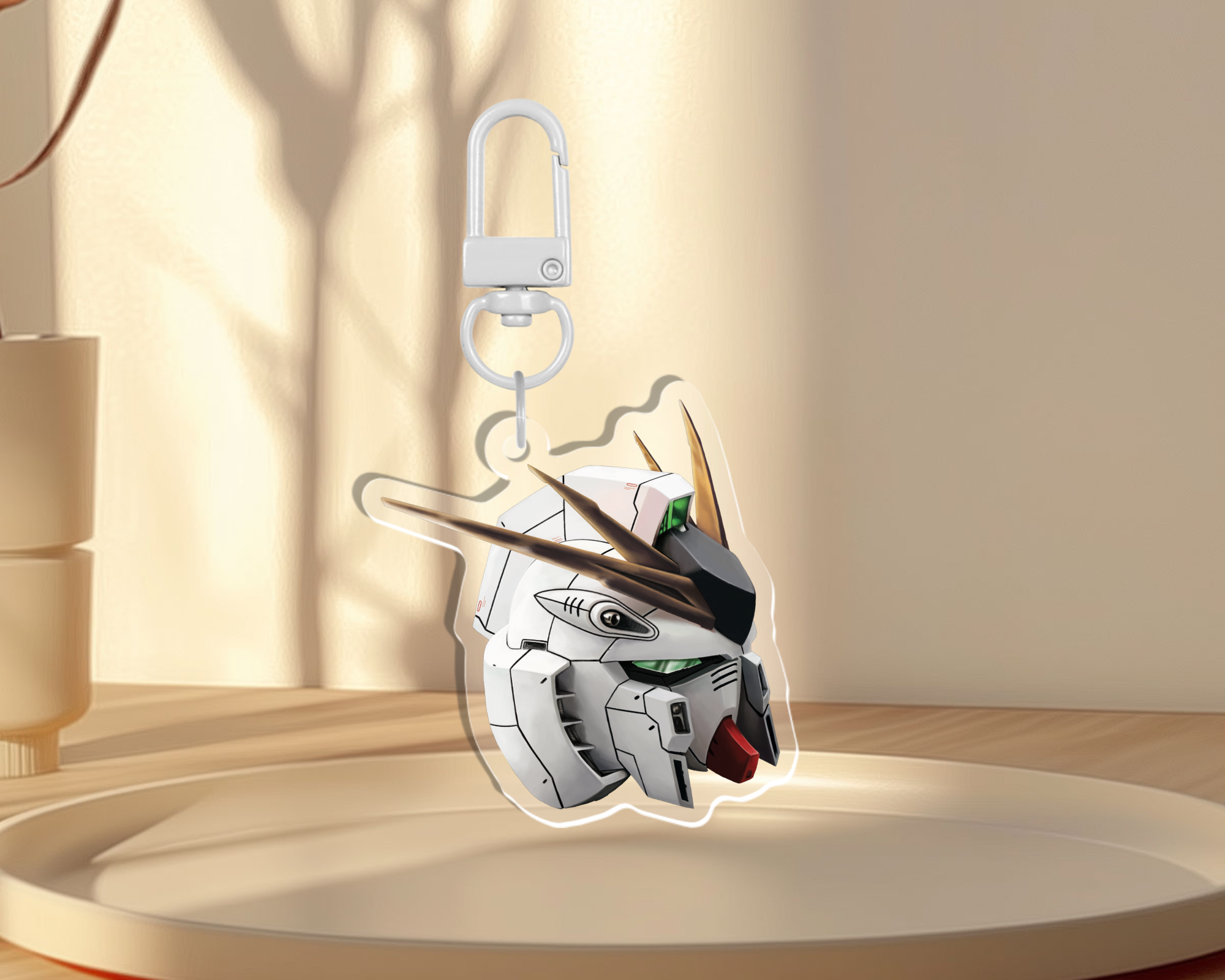 Nu-Gundam and Sazabi Keychain