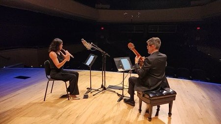 This past weekend was the culmination of a lot of work. #mariafcastillo and I recorded two extremely demanding works by Inocente Carre&ntilde;o and Paul Desenne,l for a larger recording project that will come out soon. Honored to be part of it and to