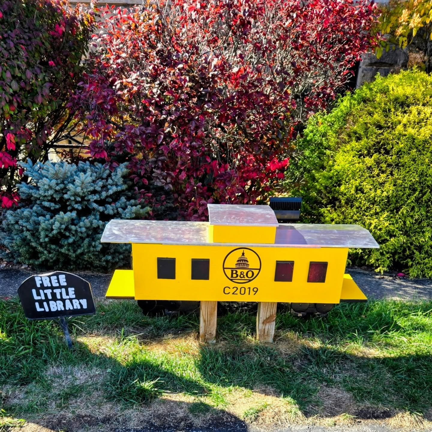 A new caboose has pulled up in front of the museum. This caboose is replacing the one that has retired. It's our Free Little Library. It contains books for most ages of children. 

#kstatmuseum #freelittlelibrary #shoplocal #hiddentreasure