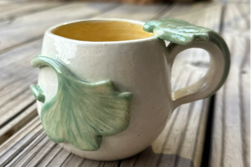 Ginko leaf mug
