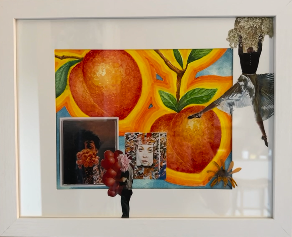 Watercolor with collage