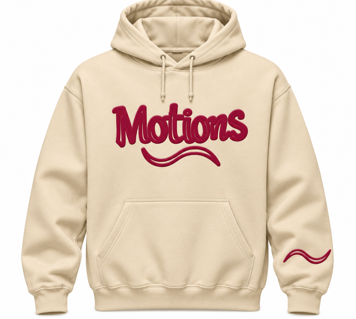 Motions 3D Hoodie - Sand / Scarlet