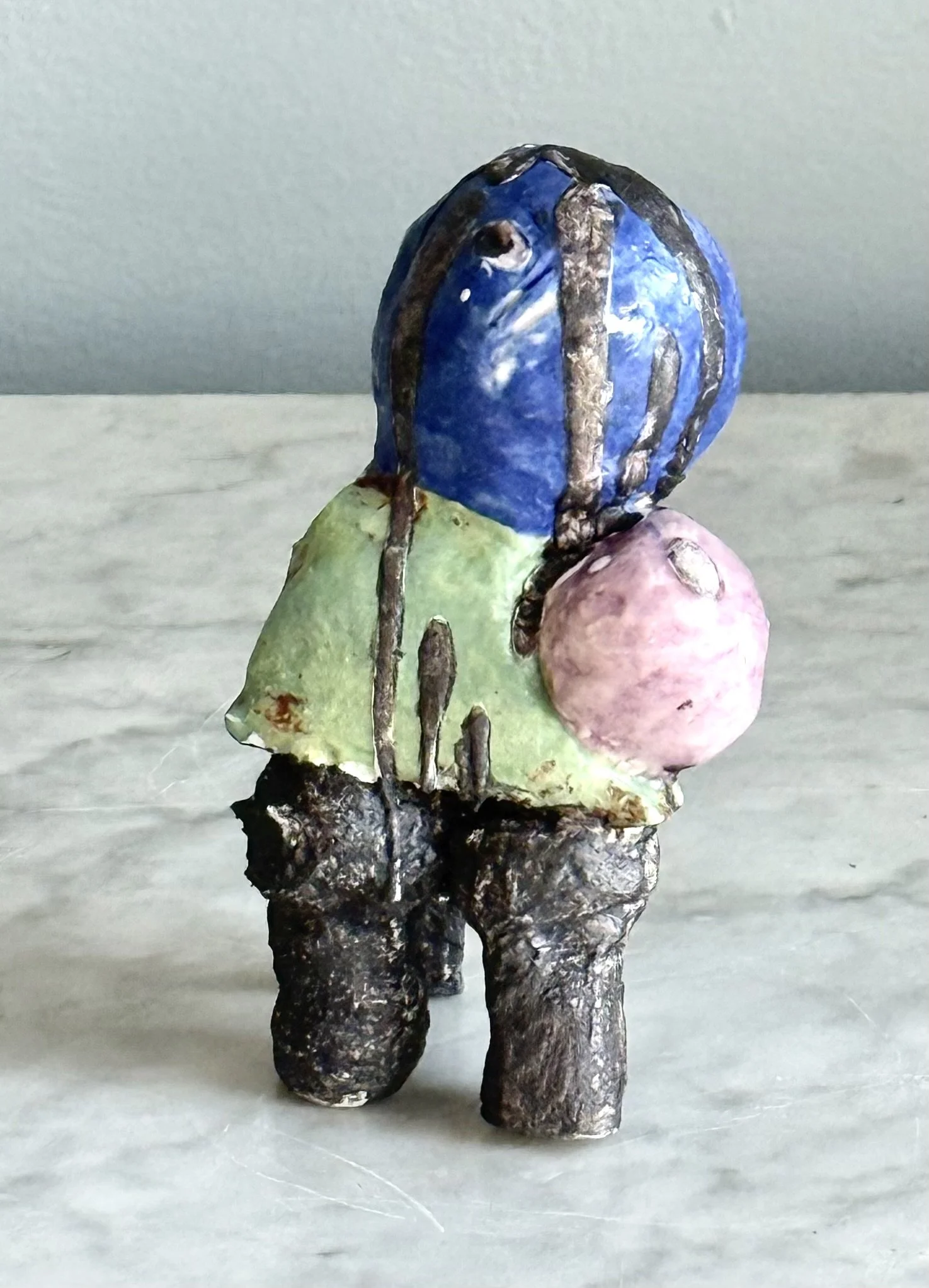 Impaired Blue, glazed ceramic, 5" x 3", 2026