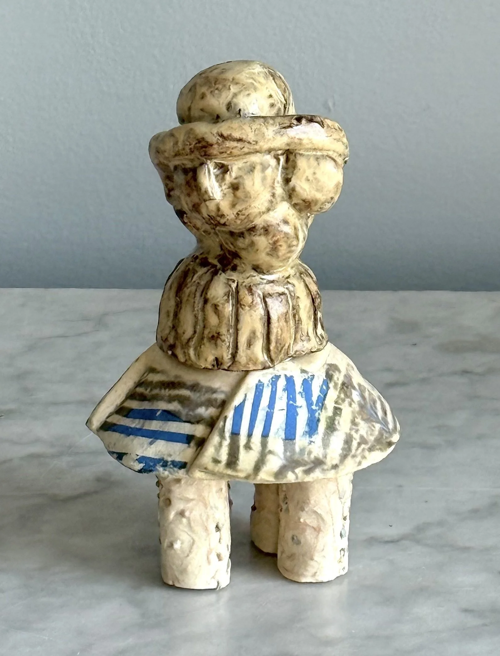 Skirted Mushroom, side 2, glazed ceramic, 6" x 3", 2026