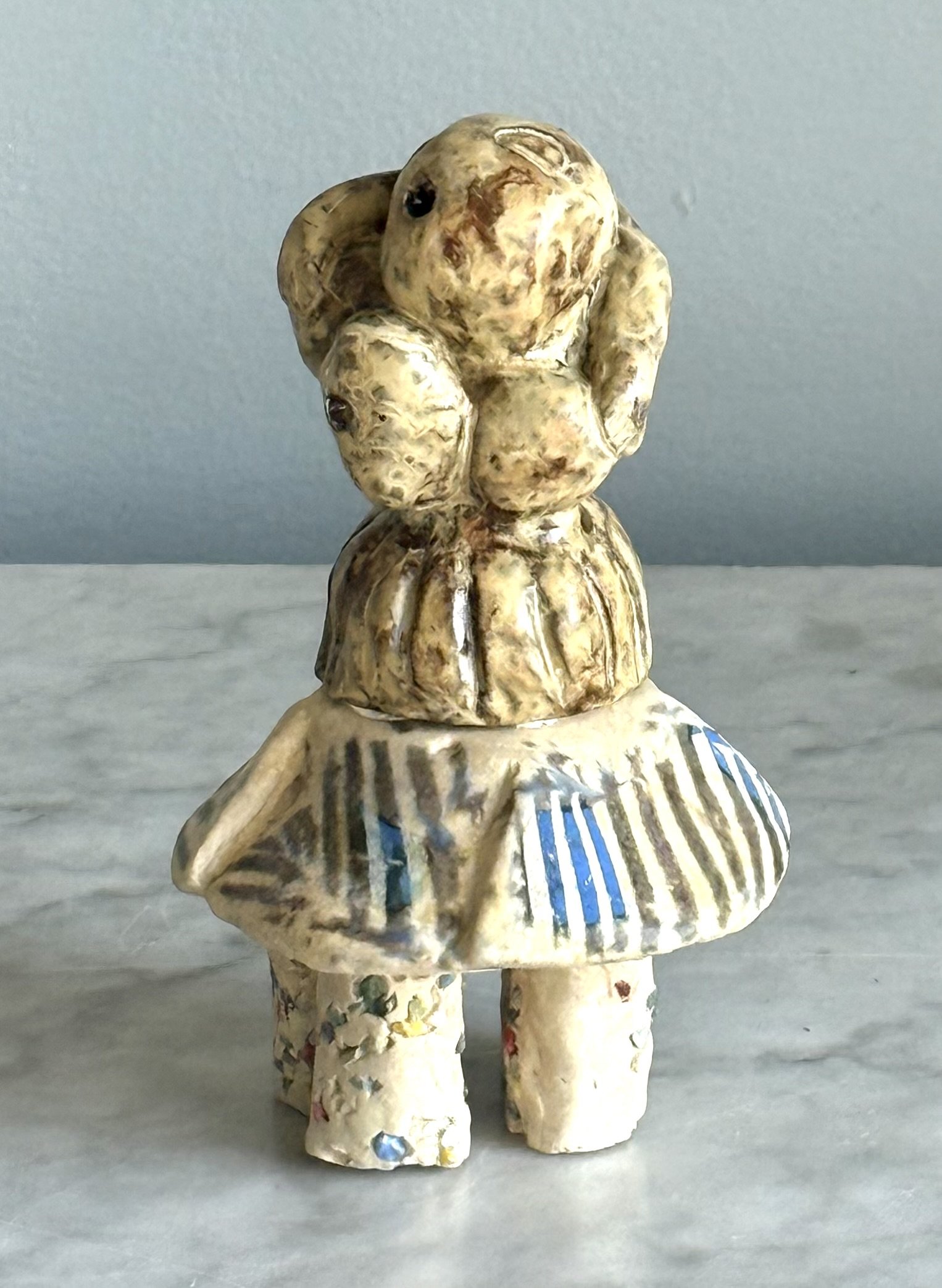 Skirted Mushroom, glazed ceramic, 6" x 3", 2026