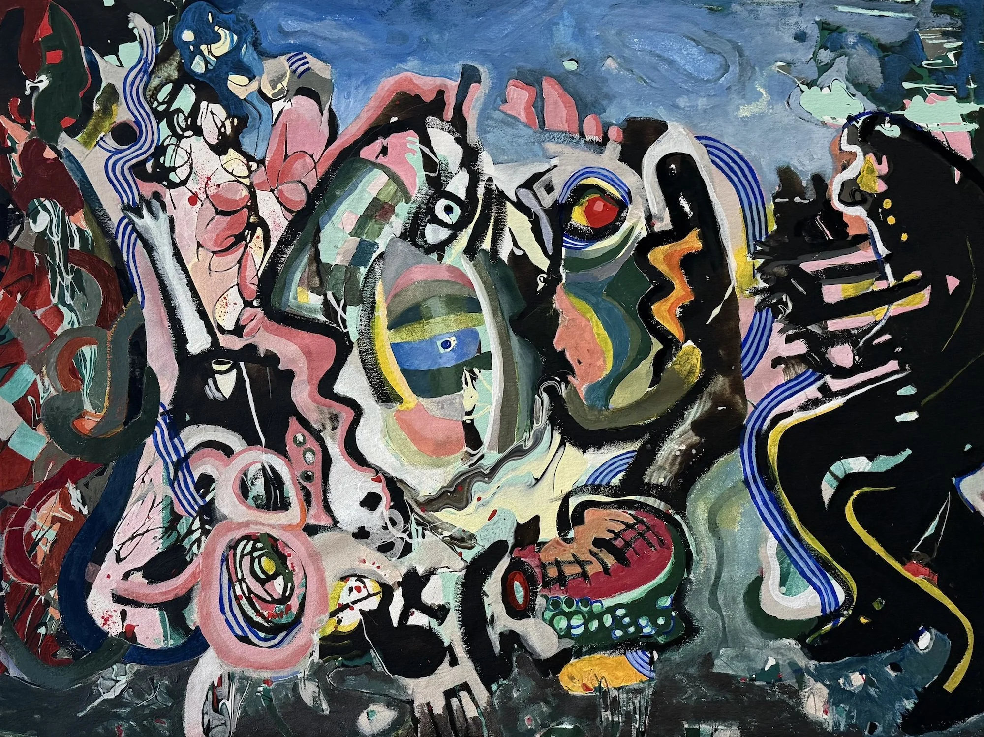 "Rainbow Room" acrylic on canvas 30" x 40", 2025