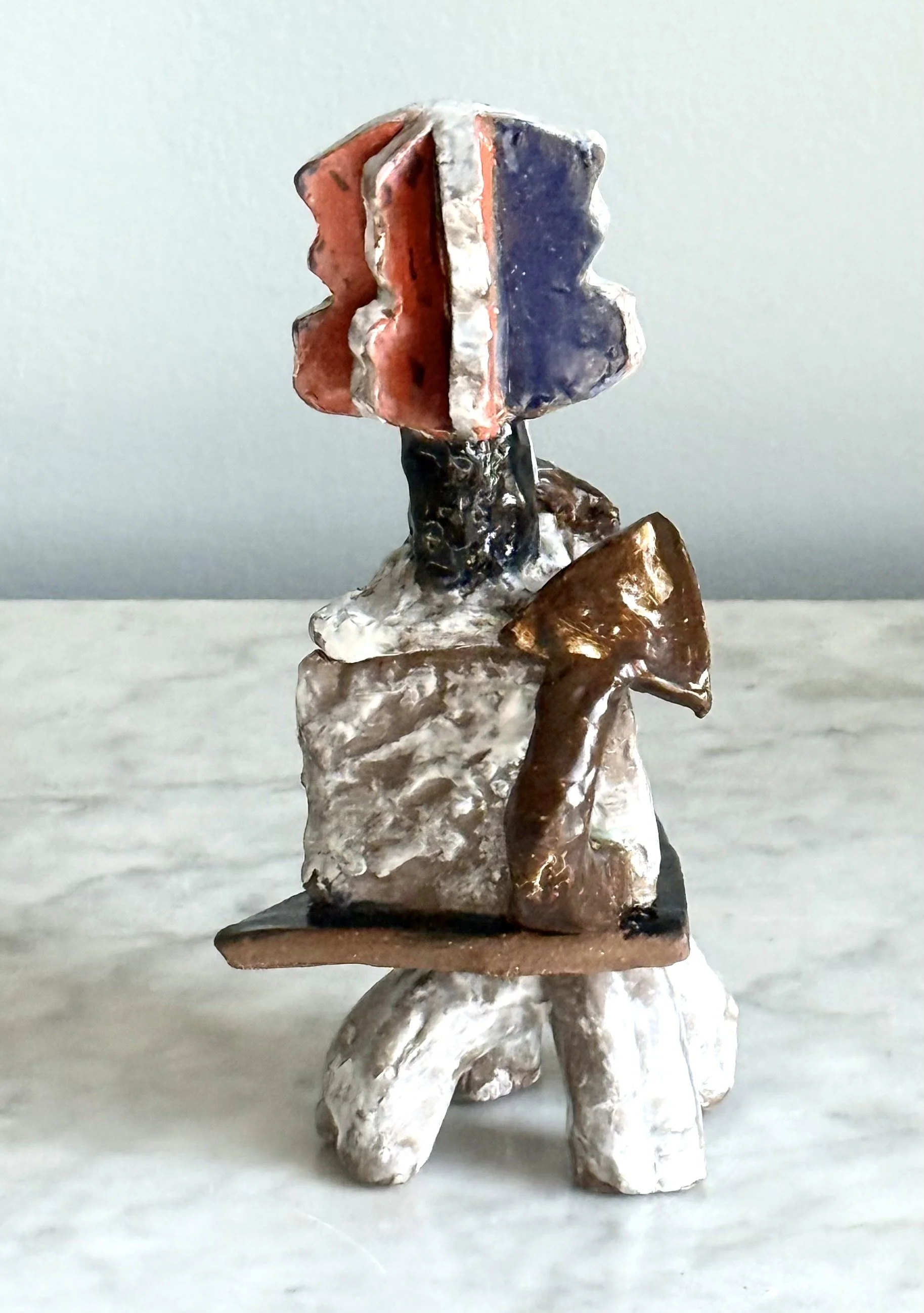 Selfie Weathervain, glazed ceramic, 6" x 6", 2026