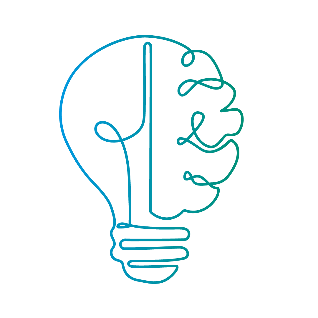 Illustration of a human head silhouette with connected network nodes, representing artificial intelligence or machine learning.
