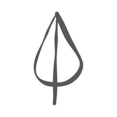 A simplistic black and gray line drawing of a stylized spearhead or arrowhead with a pointed tip and a vertical line through the middle.