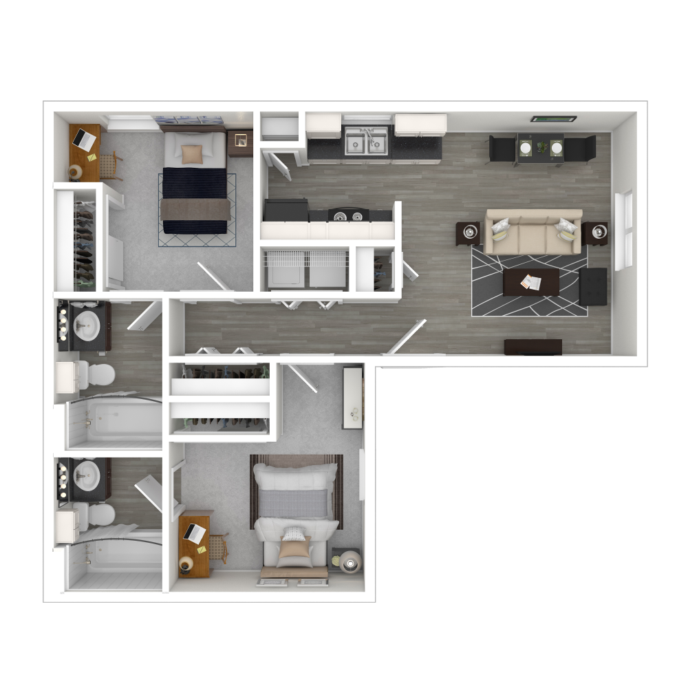 The Verge | 2 Bedroom 2 Bathroom Floor Plan