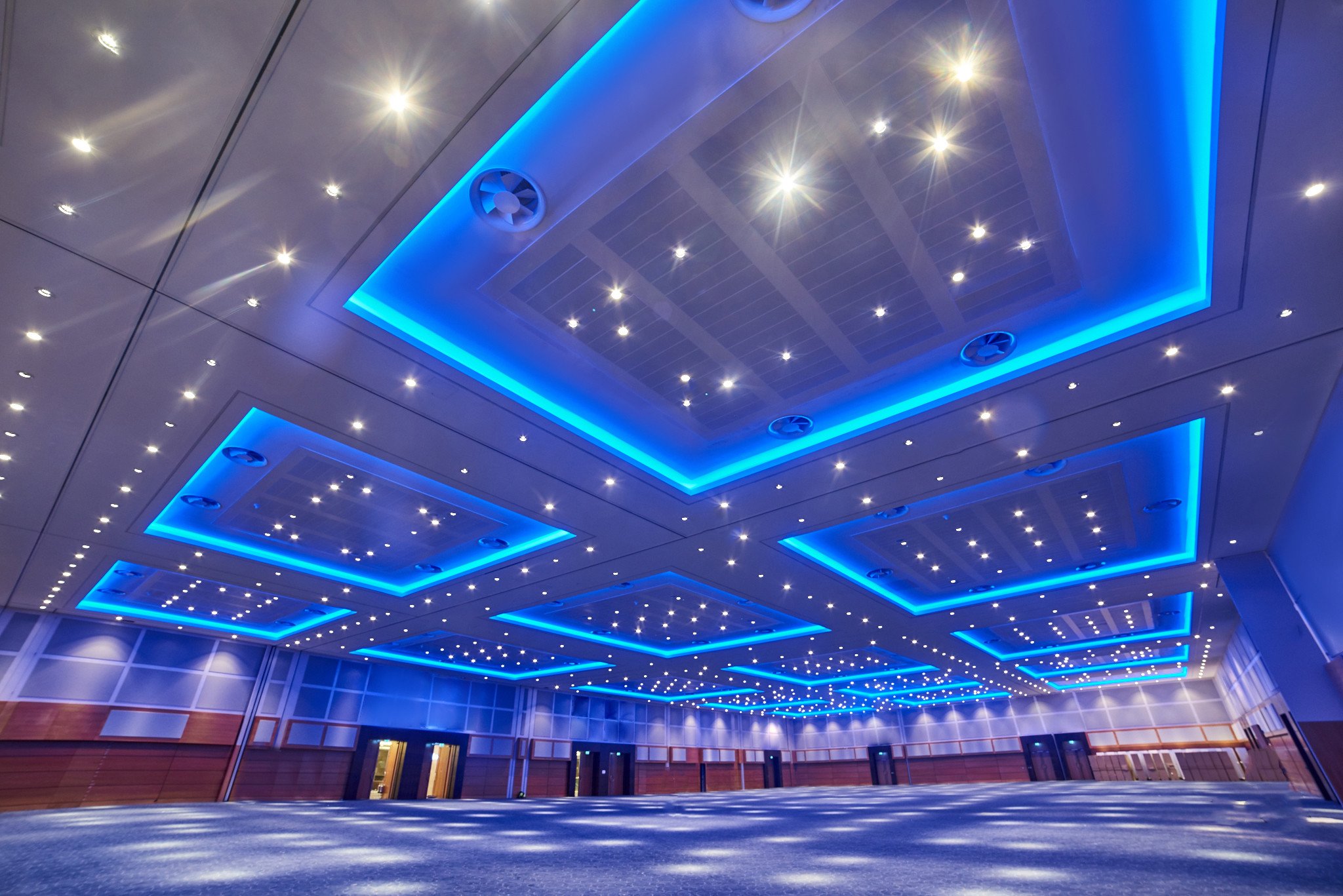 Empty ballroom blue lights.jpg