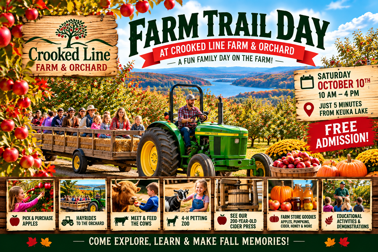 🌾 FARM TRAIL DAY AT CROOKED LINE FARM & ORCHARD! 🍎🚜
