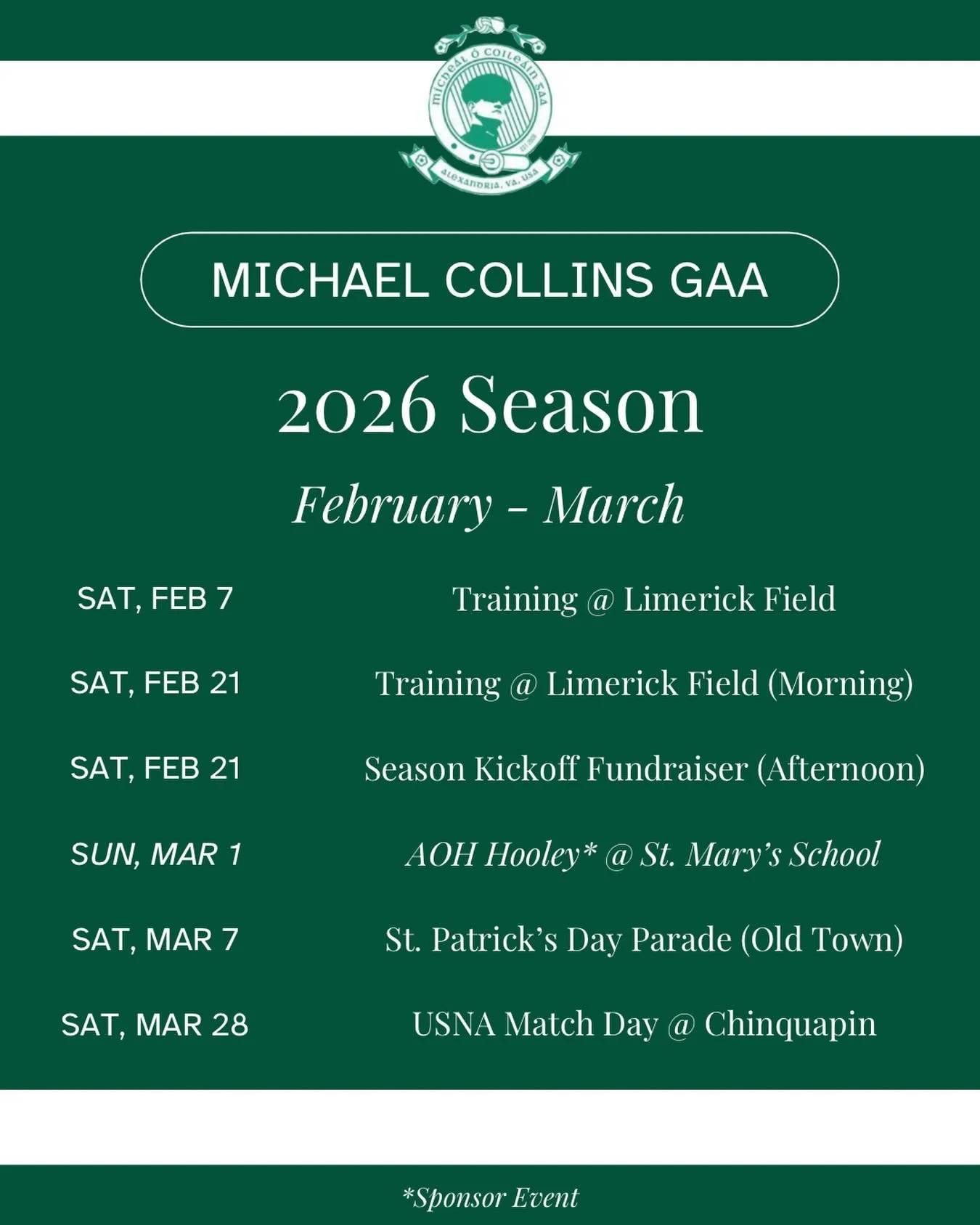 Happy early season schedule reveal day to all who celebrate.

We have so many events coming up in the next couple of months and we're excited to see you at all of them. Reach out for more details about any of them including training or our upcoming s