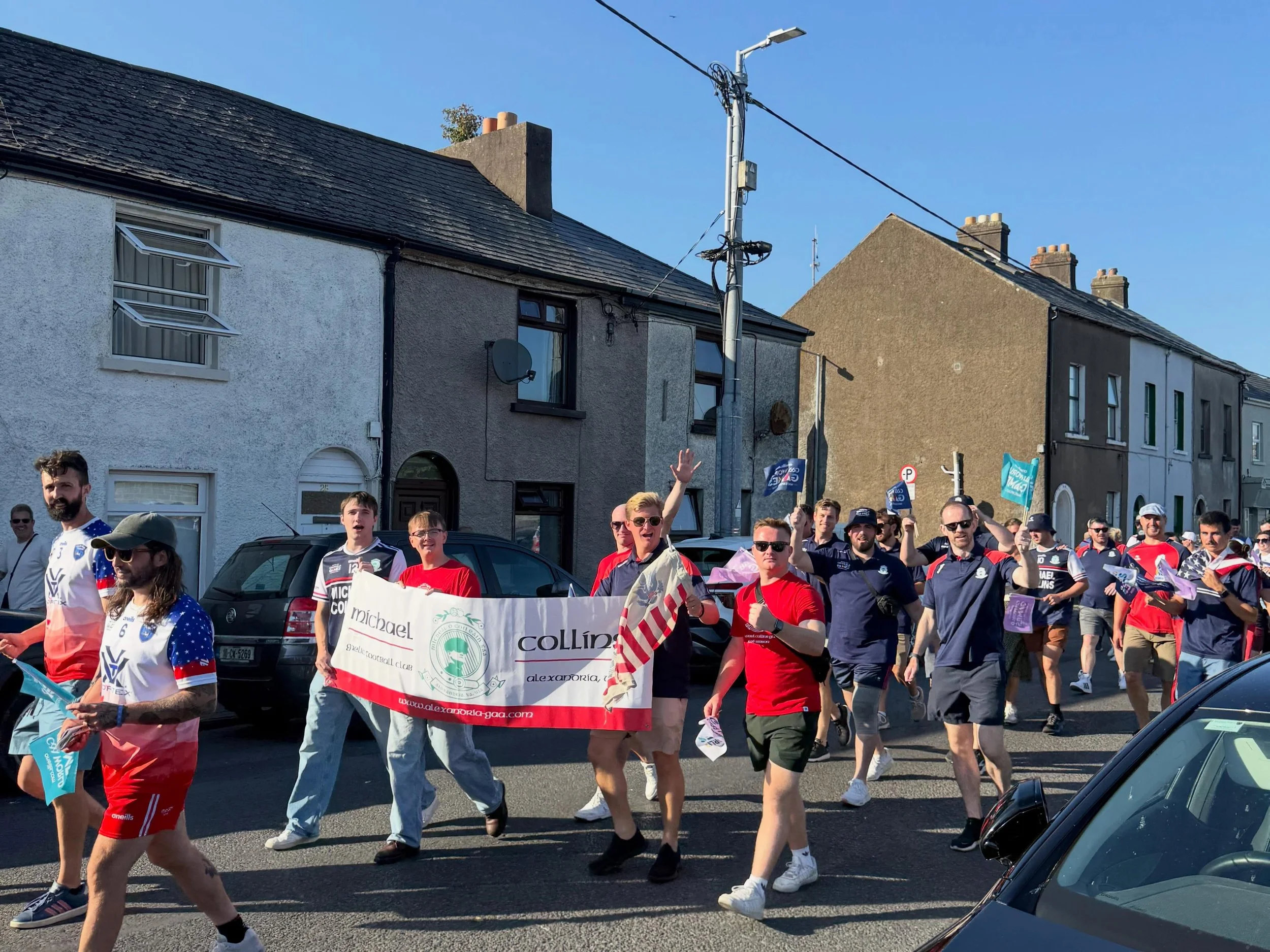 Tough day on the pitch, but a big week ahead as MC takes on two more teams tomorrow and Wednesday! A great night out at the @gaaworldgames parade in Waterford! We had a chance to meet up with our friends from @mid_atlantic_gaa hurling and camogie and