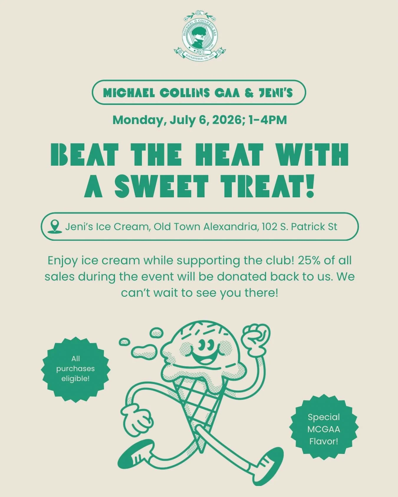 You can't make everyone happy, you're not ice cream! 🍦

Join us and our gracious friends @jenisicecreams in Old Town Alexandria for a FUNDRAISER next week! Mark your calendars because we're looking at a HOT day and COLD treats after the Fourth of Ju