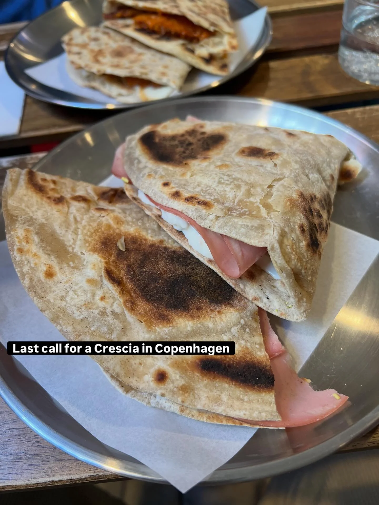 Last call for a Crescia sfogliata d&rsquo;Urbino &mdash; a flat, round, warm bread with a crispy surface and delicious fillings from Le Marche. 

Traditional Italian flatbread from Marche, stuffed just like they do it locally. Real food, done right.
