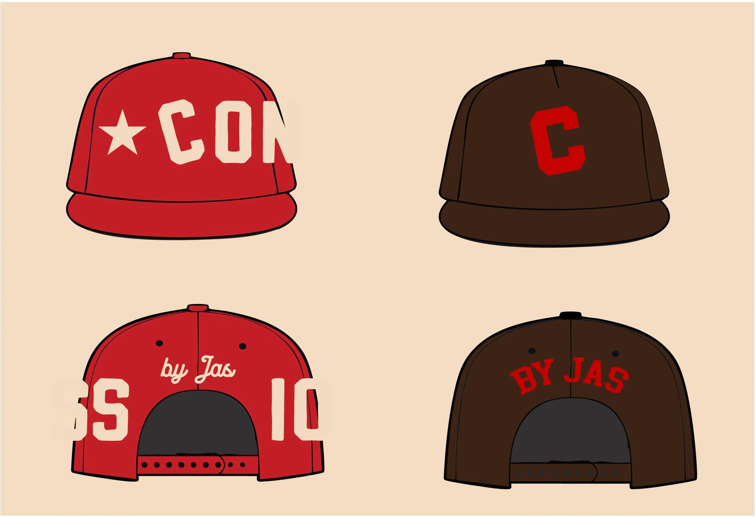 Combo Wool Unstructured Snapback Pack